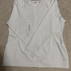 White scrub jacket