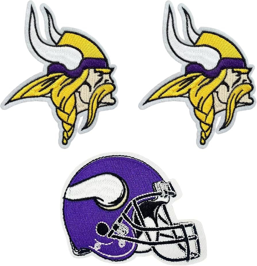 Minnesota Vikings, NFL,3 iron on patches