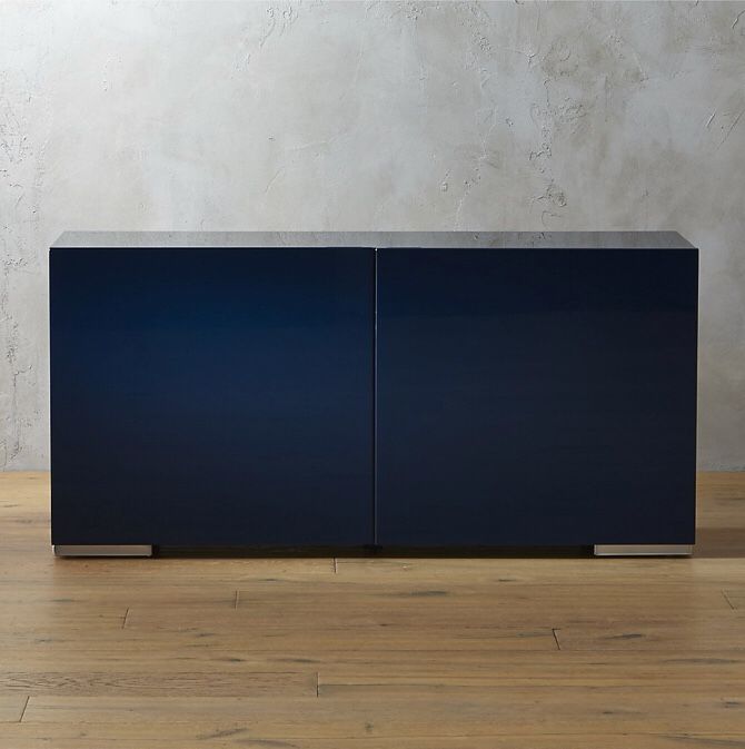 cb2 fuel navy credenza