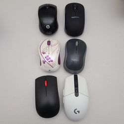 Lot Of 6 Wireless Mouse's  Missing Dongles 