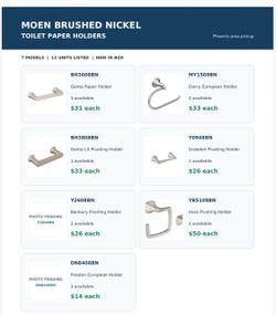 Moen Brushed Nickel Toilet Paper Holders – 7 Models