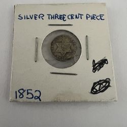 1852 Three Cent Silver Trime Coi