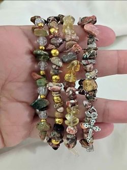 Homemade Gemstone Bracelets Set 4
