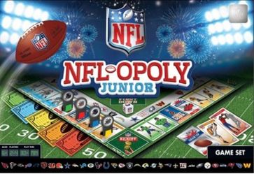 NFL-OPOLY JUNIOR, FOOTBALL MONOPOLY, BY MASTERPIECES, Collector's Edition, New