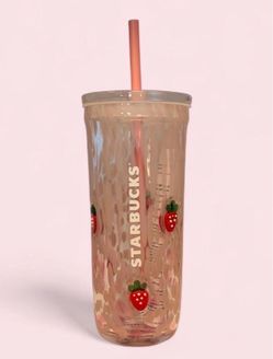 Starbucks 2026 Strawberry Glass Cold Cup 16oz. = 473mL