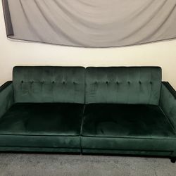 Green Velvet Sleeper Couch