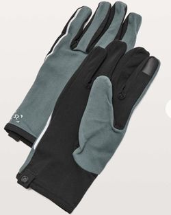 NEW Lululemon Resolute Runners Gloves Size S/M Sea Steel/Black Retail $36