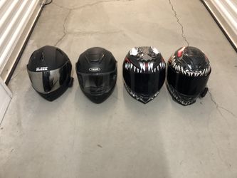 Motorcycle Helmets (4 Different Kinds)