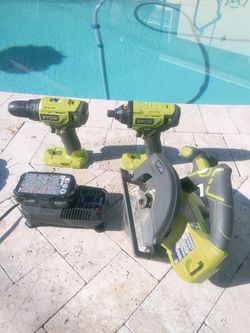 Ryobi Combo 18 Volts .Drill And Circular Saw