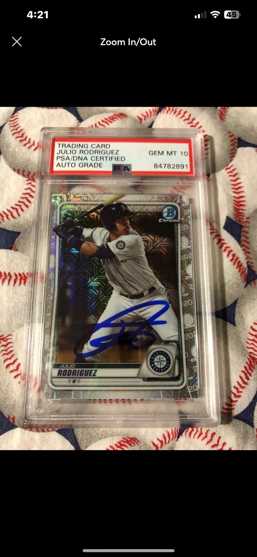 Julio Rodríguez Rookie Auto Card