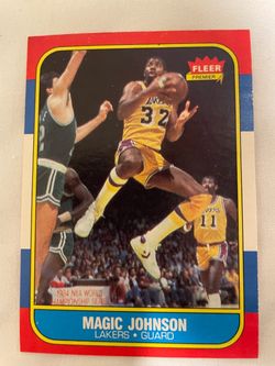 1986 Fleer Magic Johnson Lakers Basketball Card
