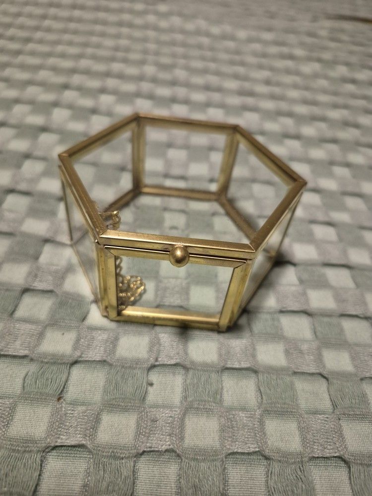 Small Hexagonal Glass Box