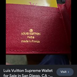 Louis Vuitton Men's Wallet Supreme