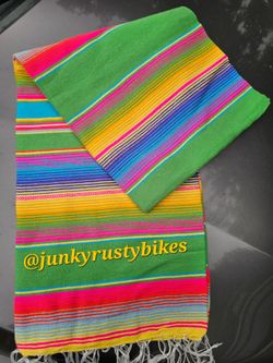 New Green 5x7 Serape Sarape Zarape Mexican Blanket