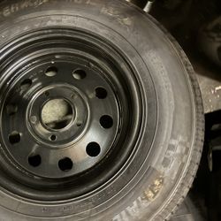 2 Rims And Tires ST 205x75-15 5 On 5 Trailer Tires $240