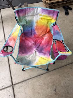 2 Tie dye fold up chairs with coolers