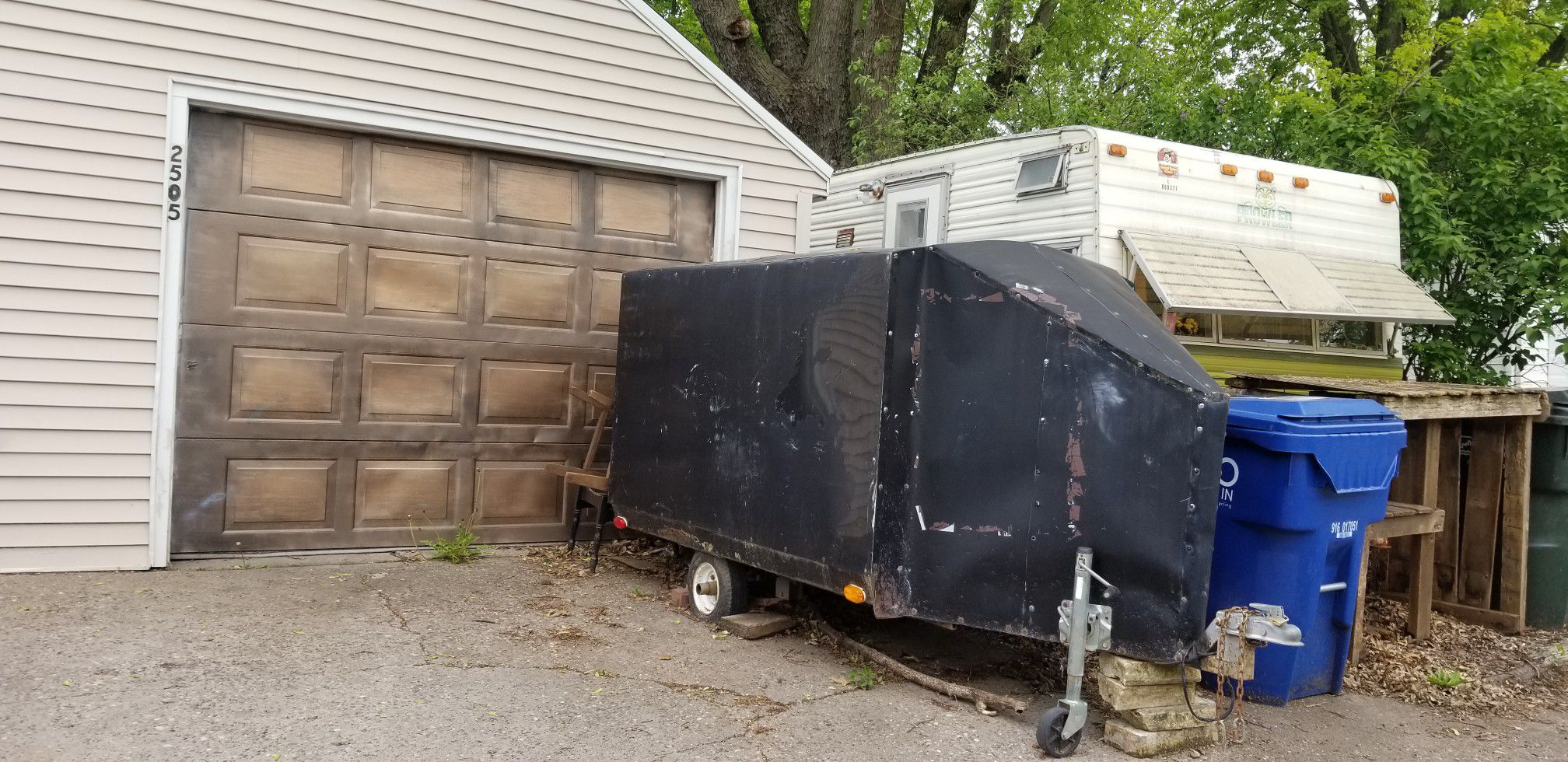 Home made trailer with ramp door