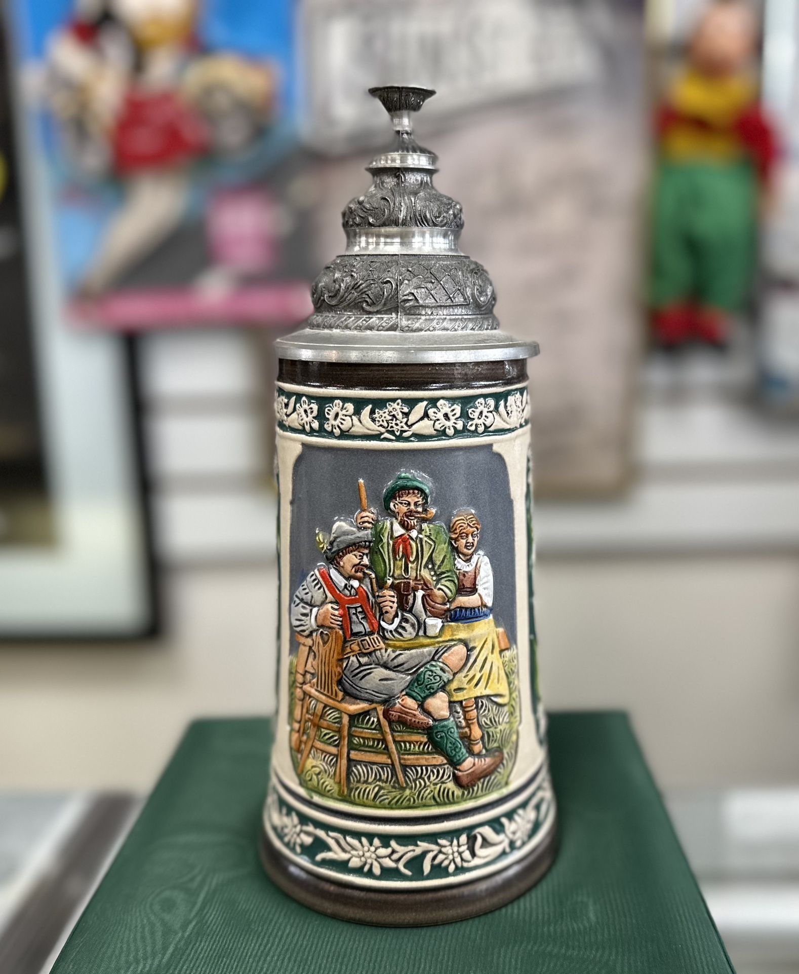 Vintage GERZ W. Germany Handcrafted 10” Stein Pewter Top Limited Edition 1983/12