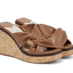 NEW Jimmy Choo Narisa Twist Platform Wedge Sandal