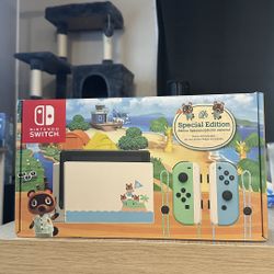 Animal Crossing Switch Special Edition + New Horizon Game + NH Aloha Edition Case + Screen Protector