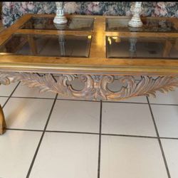 Cocktail Table Square With Glass 