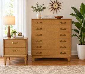 Mid century modern blonde set