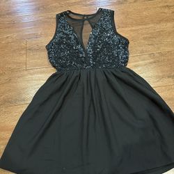Black Sequin Dress