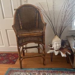  RATTAN CHAIR tall - made In Indonesia  - BOHO CHAIR