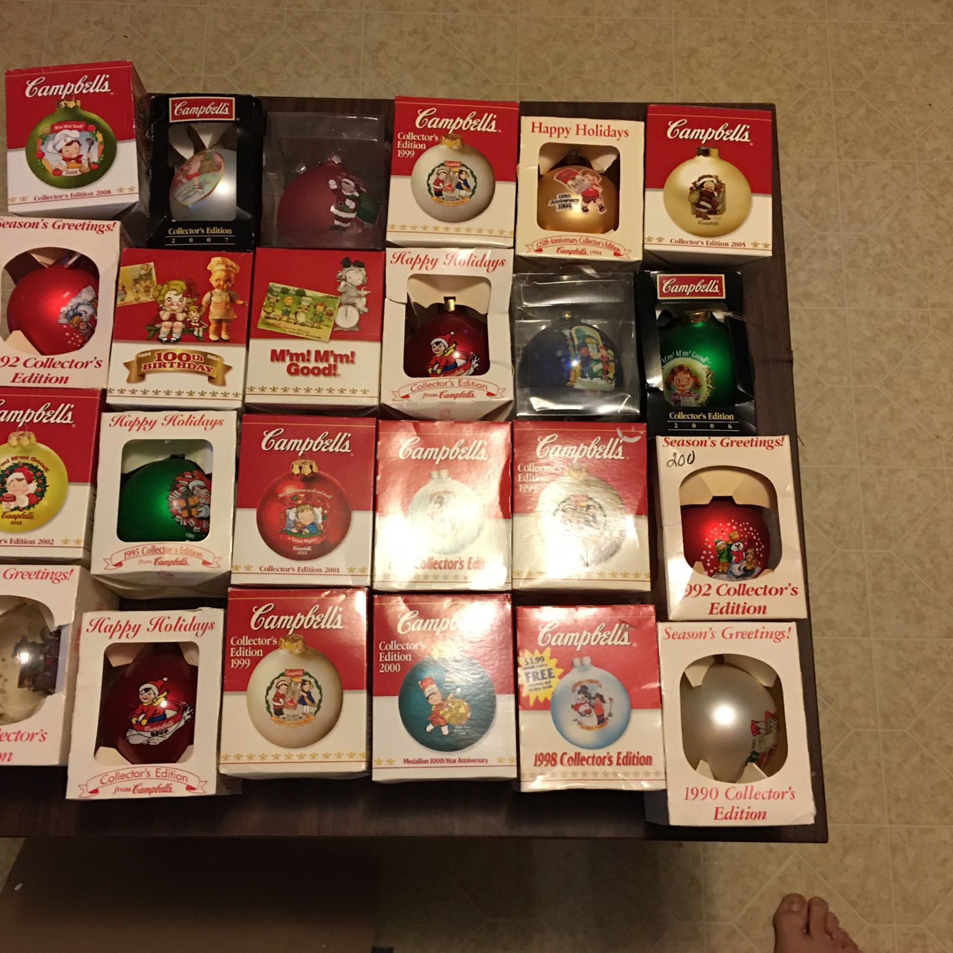 24 Vintage Christmas Ornaments Campbells Soup Collectible