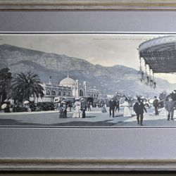 The Famous Cafe De Paris In Monte Carlo December 1904 Photograph, 10.25x15.25" Framed