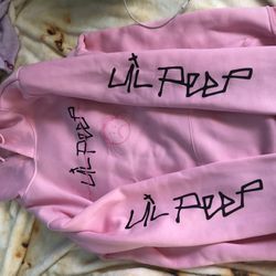 Pink lil peep hoodie