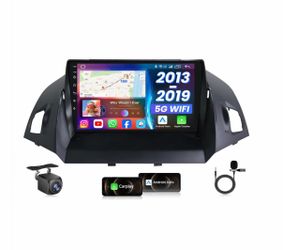 Car Radio Stereo Ford Escape 2013 2014 2015 2016 2017 2018 2019 Wireless CarPlay Android Auto 9” Touch Screen Head Units, Backup Camera