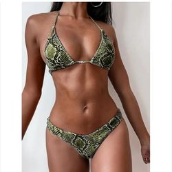 Snake Print Sexy  Bikini