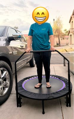 Mini Fitness Trampoline with Handlebar