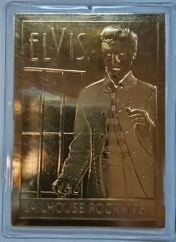 Elvis Presley Jailhouse Rock 1957 Gold 22 K Card