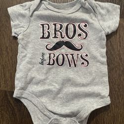 Boys Gray Bros Not Bows Shirt Size 6/9 Months #9