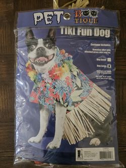 Tiki Fun Dog Costume Size LARGE 