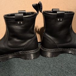 Dr. Martens Doc's DM's Doc Martens Anistone Lo Leather Biker Boots Black Unisex