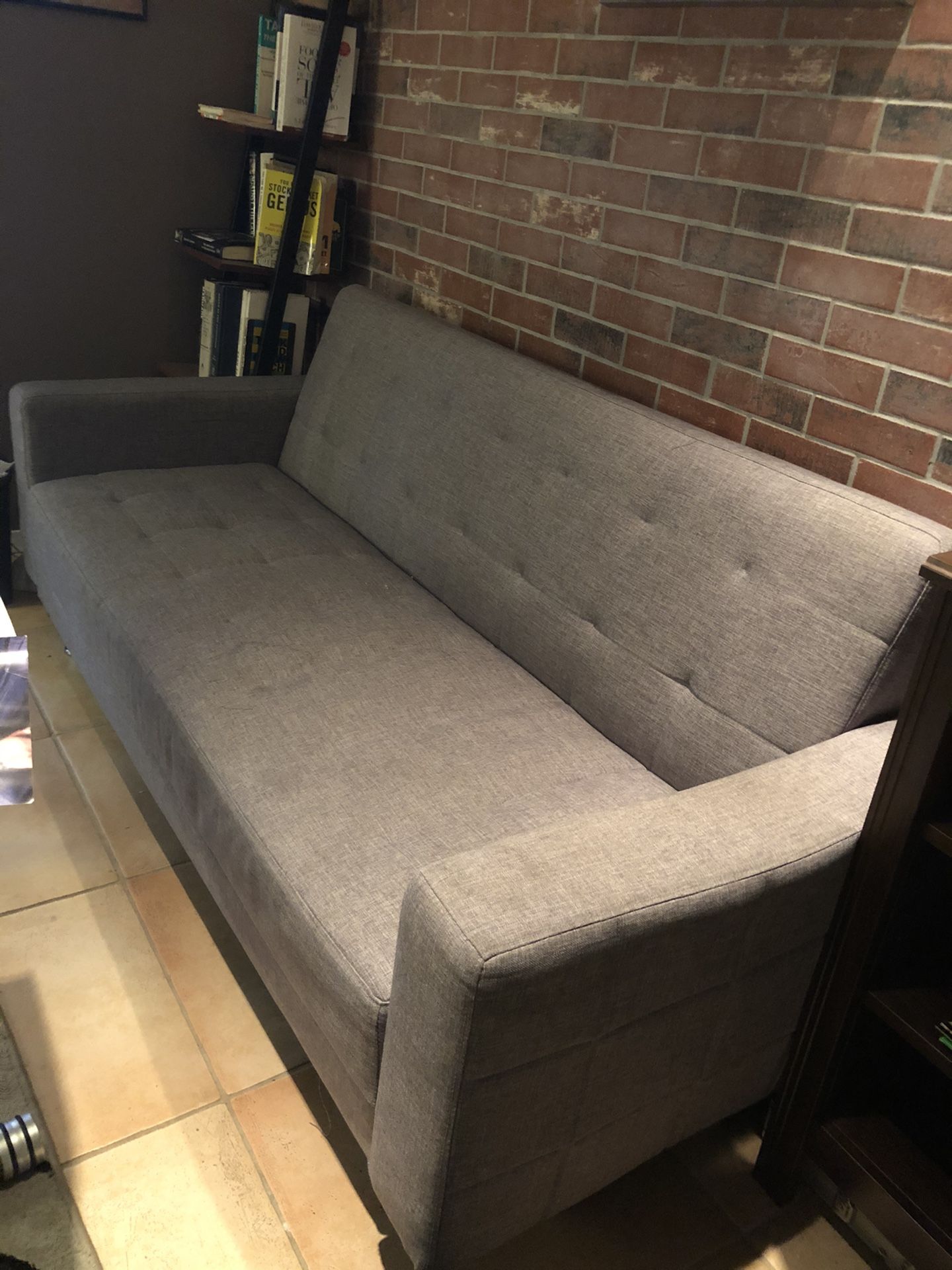 Grey Futon, Beautiful Stitching