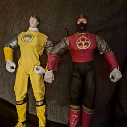 Bandai 2002 Red Wind Ninja 🥷 Storm 12.5 " And Ninja Storm Yellow Battle Ranger