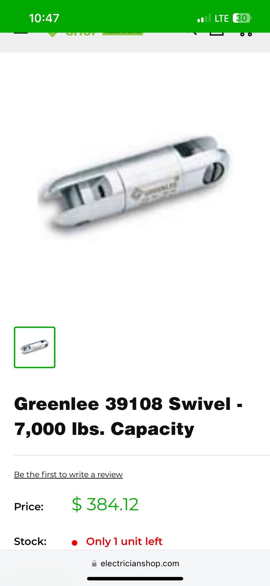Greenlee Rope Swivels 