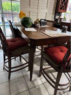 Sturdy dark wood table