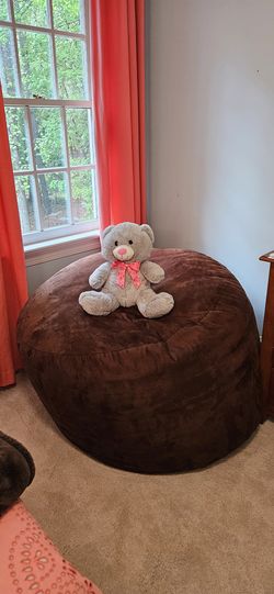 Brown bean bag chair