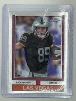 2024 Topps Chrome Brock Bowers 1974 Retro Rookie RC #74TF-12 (Las Vegas Raiders)