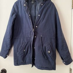 FOREVER 21 women’s zipper up/buttons down hooded jacket  Size: S