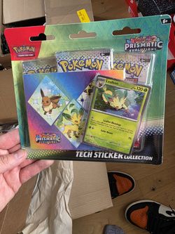 Pokemon Prismatic Evolutions Tech Sticker Collection Leafeon
