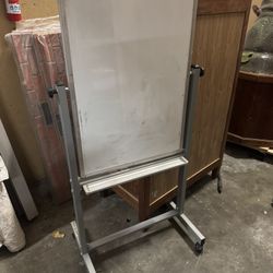 2 sided white board dry erase board on wheels