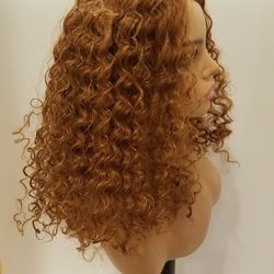 Long Brown Curly Wig