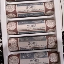 Lot Of (5) 2005 Westward Journey Nickel Rolls - Uncirculated-P & D Mint 