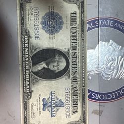 #64 🔥 1923 $1 Silver Certificate – Blue Seal “Horse Blanket” Note – Historic U.S. Currency 💎 $